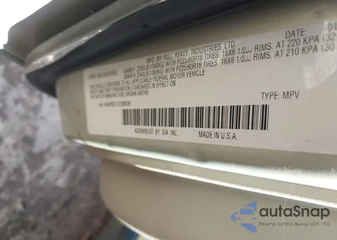 2005 Subaru Outback 2.5I Limited z USA, uszkodzony, nr VIN 4S4BP62C757386036